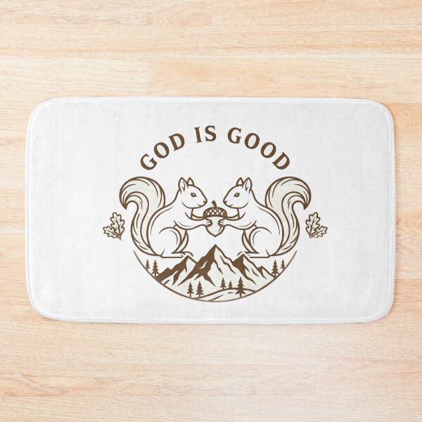 Item preview, God Is Good | Cute Squirrel Christian Illustration | Cozy Faith Art designed and sold by lindalifepeace.