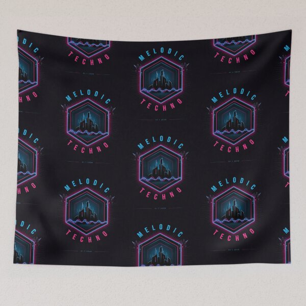 Item preview, Melodic Techno Neon City | Synthwave Cyberpunk Music Design designed and sold by PatsiRose.