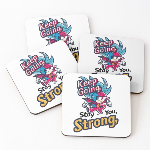 Item preview, Keep Going Stay Strong Motivational Cartoon designed and sold by Roseandblood.