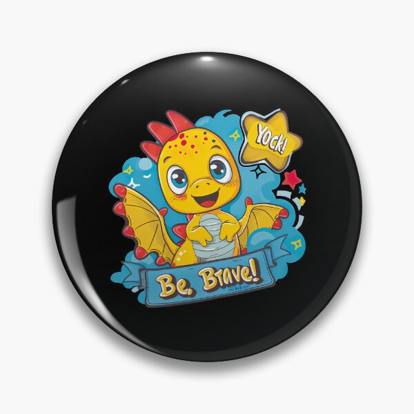 Item preview, Yock! Be Brave Motivational Dragon designed and sold by Roseandblood.