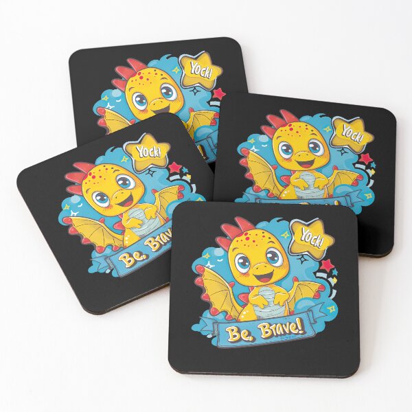 Item preview, Yock! Be Brave Motivational Dragon designed and sold by Roseandblood.