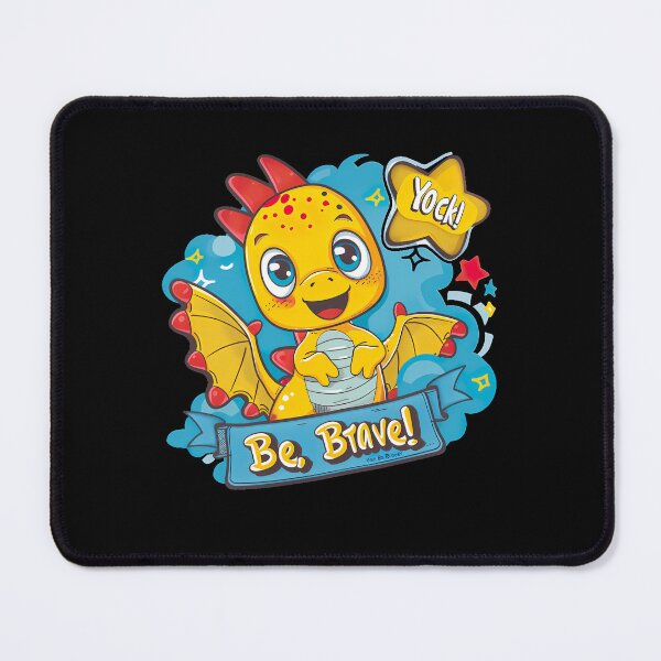 Item preview, Yock! Be Brave Motivational Dragon designed and sold by Roseandblood.