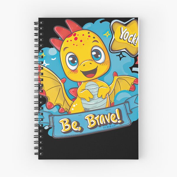 Item preview, Yock! Be Brave Motivational Dragon designed and sold by Roseandblood.