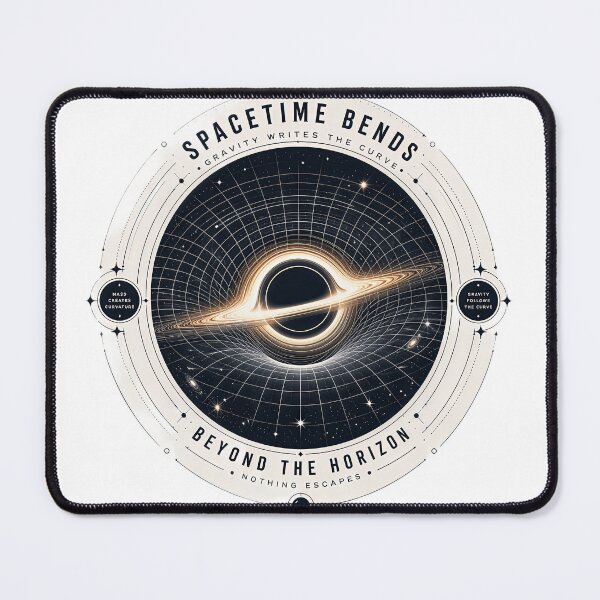 Item preview, Spacetime Bends – Beyond the Horizon | Black Hole Gravity T-Shirt Design designed and sold by Artisan Finds Online.