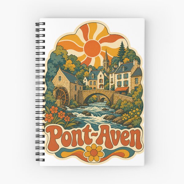 Item preview, Pont-Aven France Travel Souvenir - Retro Illustration designed and sold by VisualArtsOasis.