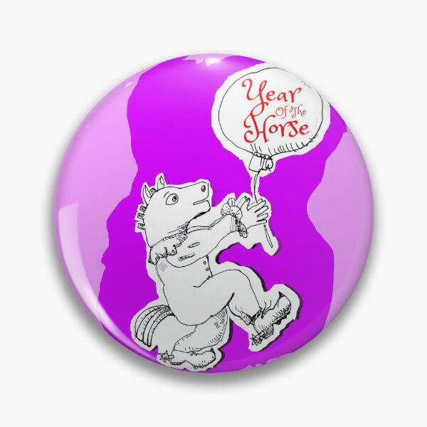 Item preview, Year Of The Horse (Drawing by ACCI) Greeting Balloon designed and sold by VanyssaGraphics.
