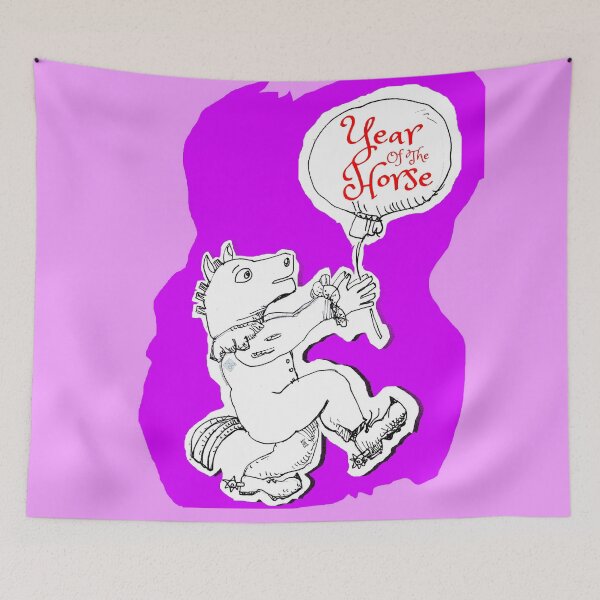 Item preview, Year Of The Horse (Drawing by ACCI) Greeting Balloon designed and sold by VanyssaGraphics.