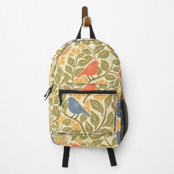 Item preview, Cottagecore Birds Folk Art Autumn Kitchen Print designed and sold by DColourMuse.