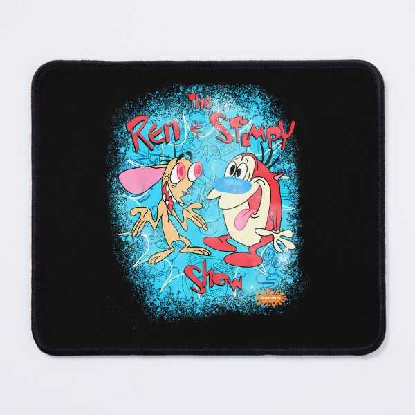 Item preview, Cartoon Cat and Dog Posing On A Splattered Blue Background designed and sold by osamabenkal.