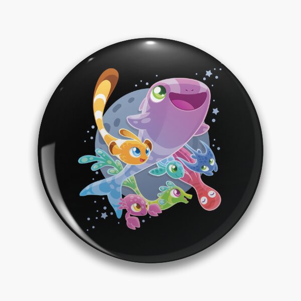 Item preview, Group Of Colorful Cartoon Sea Creatures Swimming designed and sold by osamabenkal.