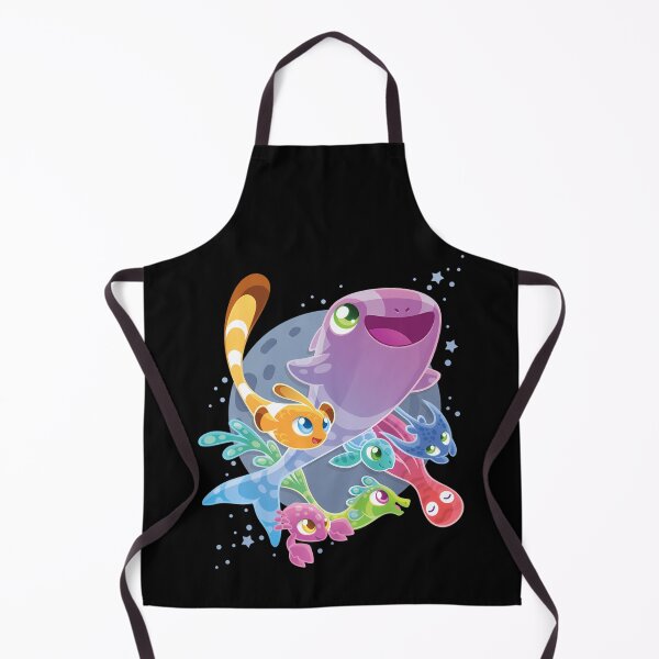 Item preview, Group Of Colorful Cartoon Sea Creatures Swimming designed and sold by osamabenkal.