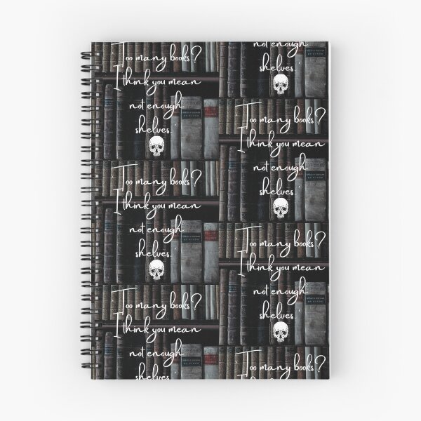 Item preview, Too Many Books Dark Academia Quote designed and sold by WildWoodlandWitch.