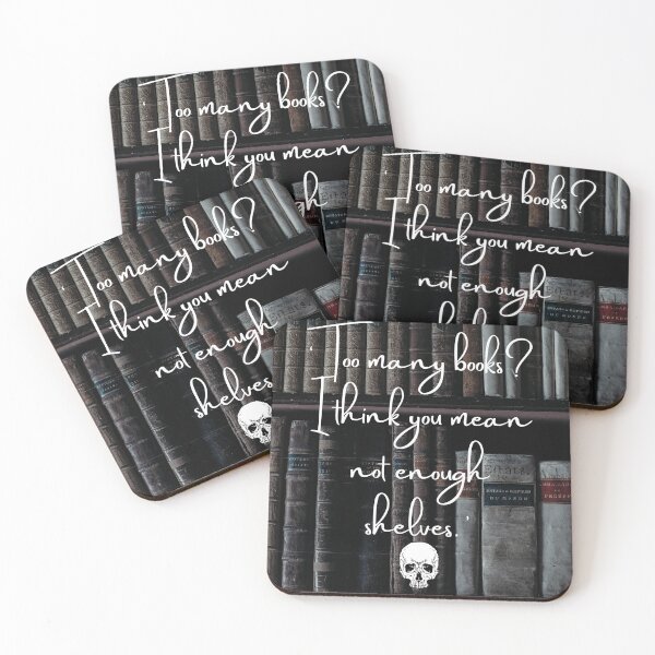 Item preview, Too Many Books Dark Academia Quote designed and sold by WildWoodlandWitch.