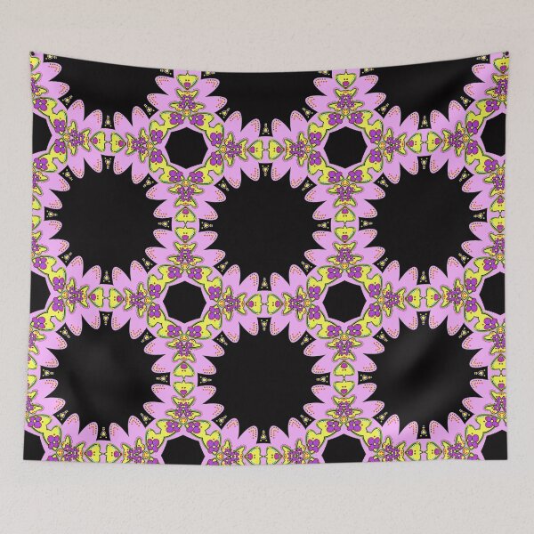 Item preview, Vibrant Pink and Purple Geometric Mandala Design designed and sold by Tinsleybluebell.