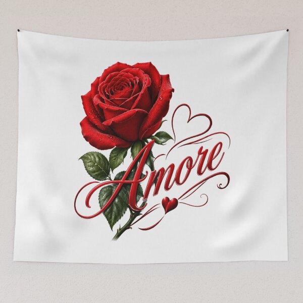 Item preview,  Amore – Elegant Red Rose Romantic Floral Graphic  designed and sold by RipantinaFantasy .