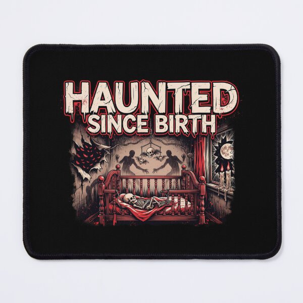 Item preview, Haunted Since Birth, Horror Skeleton Baby Vintage Halloween designed and sold by CryptReel.