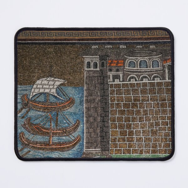Item preview, Sailing ships between lighthouses at Ancient Roman seaport designed and sold by TerryKerrImages.