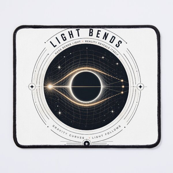 Item preview, Light Bends – Gravity Shapes the Path designed and sold by Artisan Finds Online.