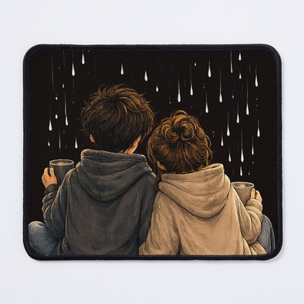 Item preview, Korean Anime Couple Rain | Romantic Aesthetic Graphic Design designed and sold by VasiArtLab.