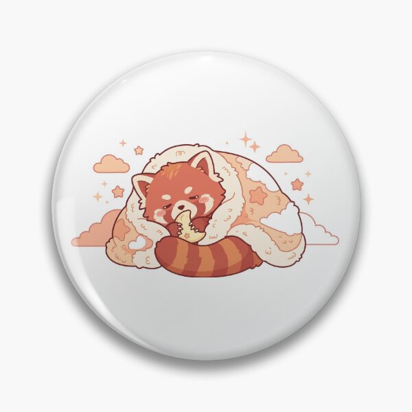 Item preview, Sleepy Red Panda Moon Pillow Kawaii designed and sold by KawaiiMoonStudio.