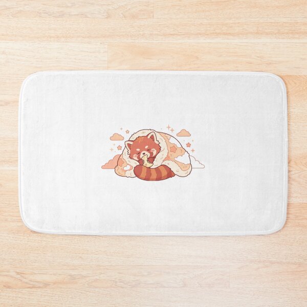 Item preview, Sleepy Red Panda Moon Pillow Kawaii designed and sold by KawaiiMoonStudio.