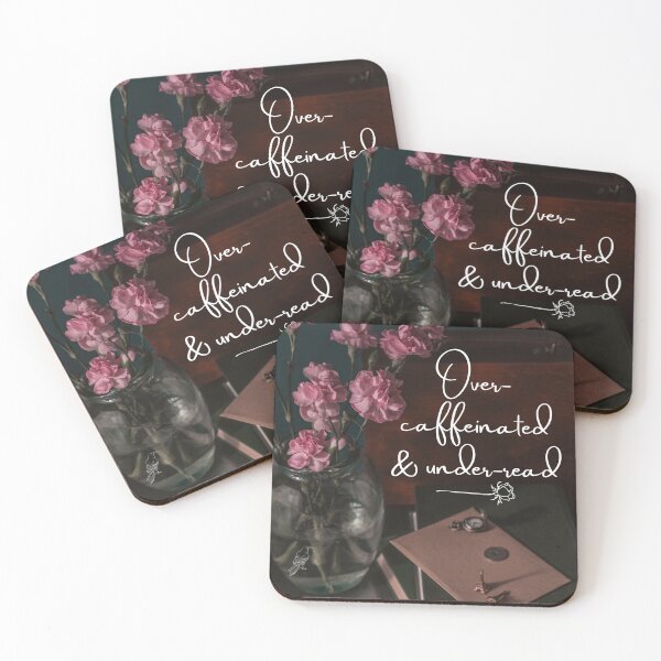 Item preview, Over Caffeinated Dark Academia Quote designed and sold by WildWoodlandWitch.