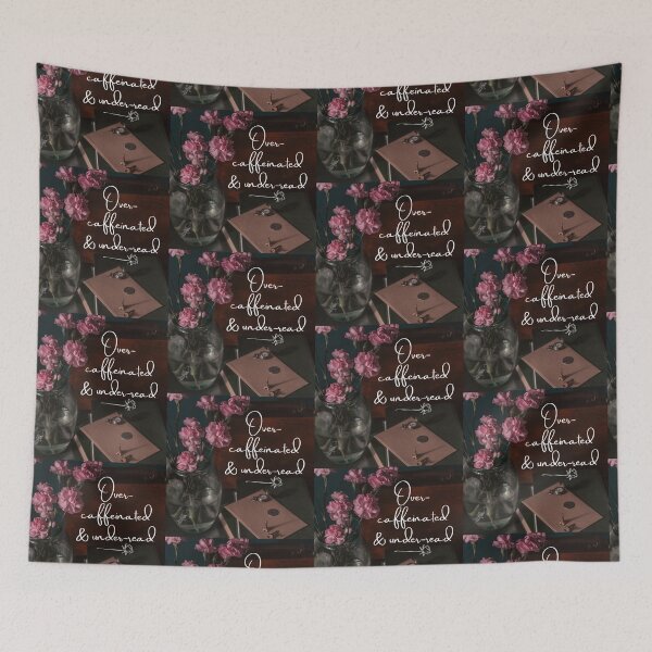 Item preview, Over Caffeinated Dark Academia Quote designed and sold by WildWoodlandWitch.