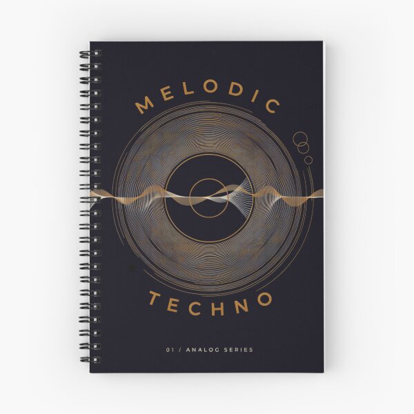 Item preview, Melodic Techno Golden Vinyl Wave | Minimal Electronic Music Art designed and sold by PatsiRose.