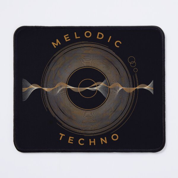 Item preview, Melodic Techno Golden Vinyl Wave | Minimal Electronic Music Art designed and sold by PatsiRose.