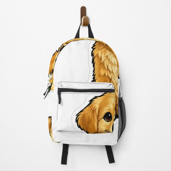 Item preview, Golden Retriever with Daisy Sticker | Cute Golden Retriever Dog Floral Art designed and sold by Skedart.