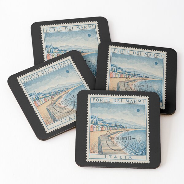 Item preview, Forte dei Marmi Tuscany Postage Stamp Travel Sticker designed and sold by stickercuffs.