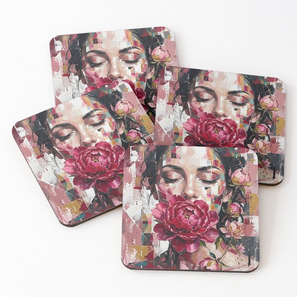 Item preview, the beautiful of design abstract art women with red flower designed and sold by stikrusak.