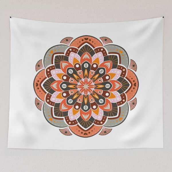 Item preview, Autumn Dahlia Mandala designed and sold by Home Cyn Home.