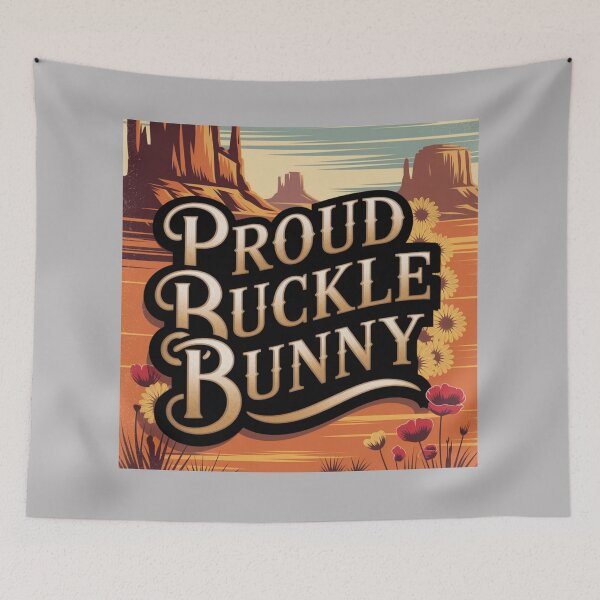 Item preview, Proud Buckle Bunny | Vintage Western Cowgirl Retro Rodeo Country Girl  Description designed and sold by Redjakkal.