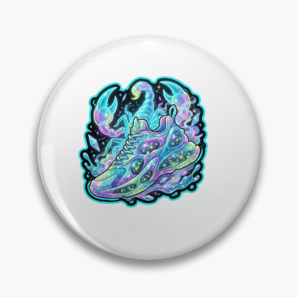 Item preview, Neon Scorpion Fireflies Fantasy Sneaker Sticker designed and sold by Imaginarium of Chaos falcon88 .