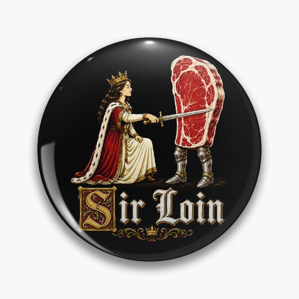 Item preview, Sir Loin Funny Medieval Steak BBQ Grill Knight Humor designed and sold by DesignsByAnett.
