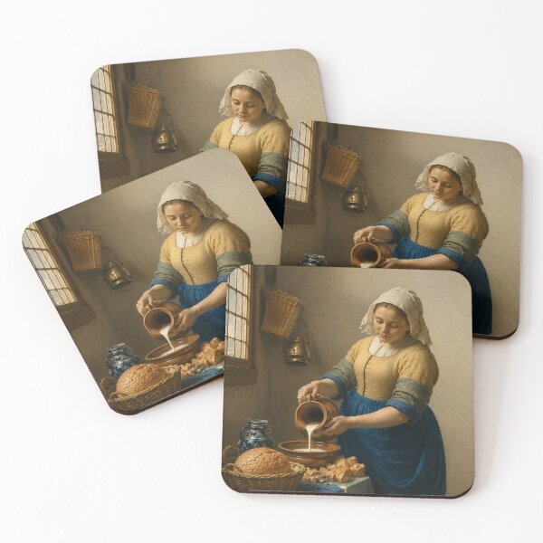 Item preview, Cute Chonky Orange Playful Cat The Milkmaid Painting Masterpiece Dreamscape designed and sold by Mindworx21.