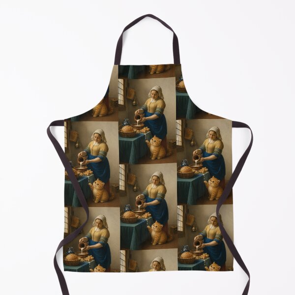 Item preview, Cute Chonky Orange Playful Cat The Milkmaid Painting Masterpiece Dreamscape designed and sold by Mindworx21.
