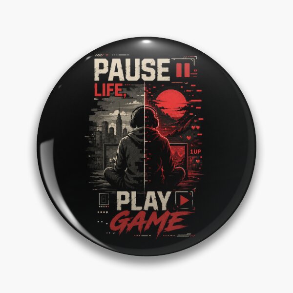 Item preview, Pause Life, Play Game T-Shirt – Cyberpunk Gamer Design, Glitch Style Gaming Tee, Retro Futuristic Gaming Shirt designed and sold by Artimax-Studio.