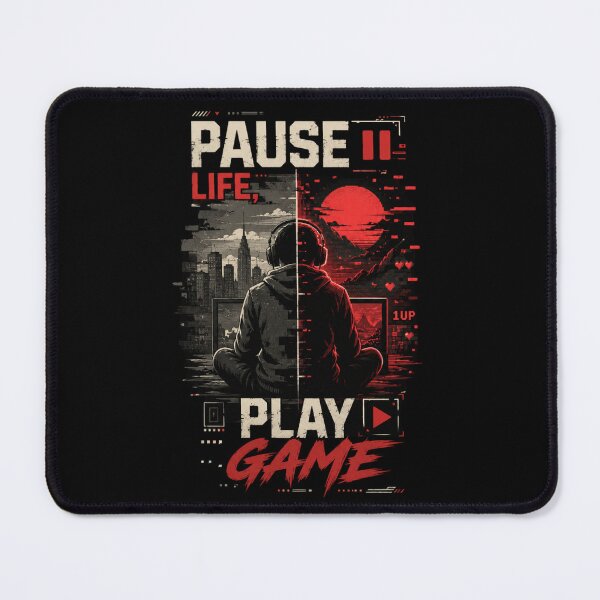 Item preview, Pause Life, Play Game T-Shirt – Cyberpunk Gamer Design, Glitch Style Gaming Tee, Retro Futuristic Gaming Shirt designed and sold by Artimax-Studio.