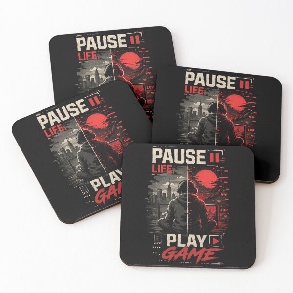 Item preview, Pause Life, Play Game T-Shirt – Cyberpunk Gamer Design, Glitch Style Gaming Tee, Retro Futuristic Gaming Shirt designed and sold by Artimax-Studio.