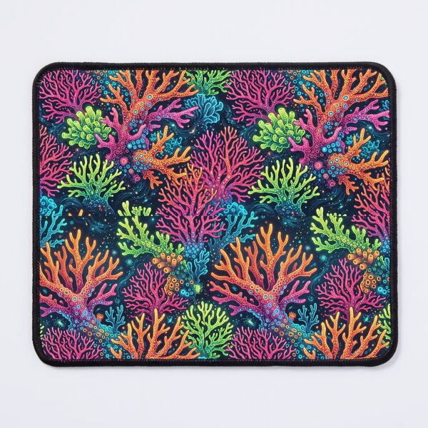 Item preview, Neon Coral Reef Pattern | Vibrant Underwater Seamless Ocean Art | Colorful Tropical Coral Illustration designed and sold by AP Digi Store.