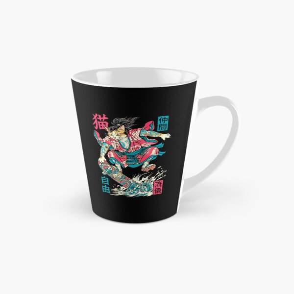 Item preview, Cat Skateboarder Samurai Skateboarding Cats Kanji designed and sold by GrandeDuc.