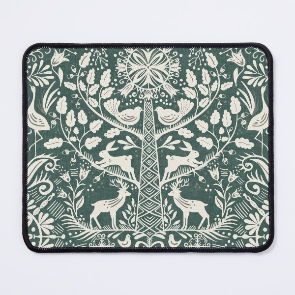 Item preview, Lithiuanian Ethnic Traditional Nordic Folk Tree Heritage Dusty Teal designed and sold by RenattaZare.