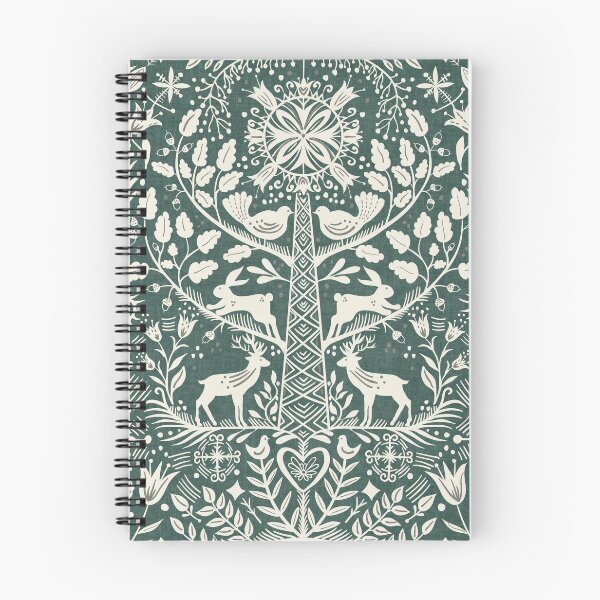 Item preview, Lithiuanian Ethnic Traditional Nordic Folk Tree Heritage Dusty Teal designed and sold by RenattaZare.