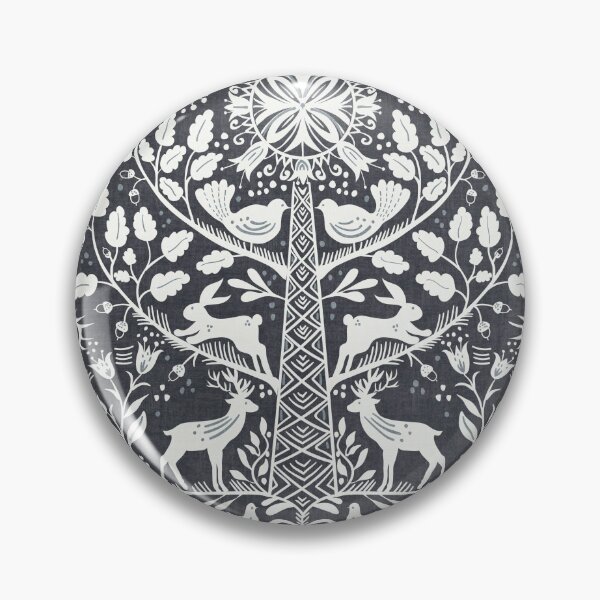 Item preview, Lithiuanian Ethnic Traditional Nordic Folk Tree Heritage Navy Blue designed and sold by RenattaZare.