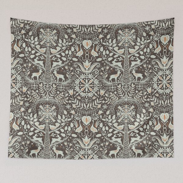 Item preview, Lithiuanian Ethnic Traditional Nordic Folk Tree Heritage Espresso Brown designed and sold by RenattaZare.