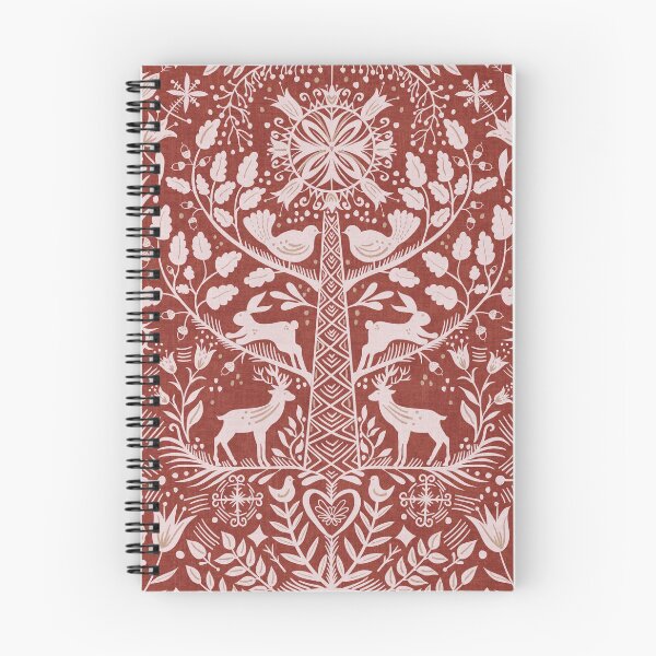Item preview, Lithiuanian Ethnic Traditional Nordic Folk Tree Heritage Terracotta Red designed and sold by RenattaZare.
