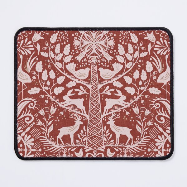 Item preview, Lithiuanian Ethnic Traditional Nordic Folk Tree Heritage Terracotta Red designed and sold by RenattaZare.