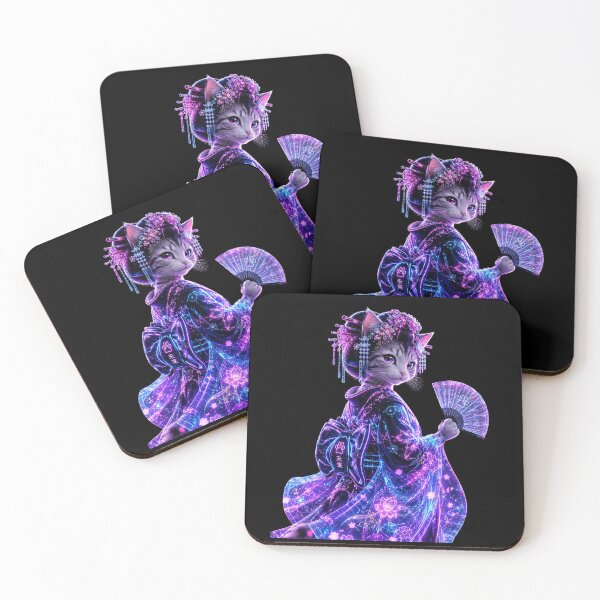 Item preview, Cyber Geisha Cat Neon Sakura designed and sold by Neon Riot Studio.
